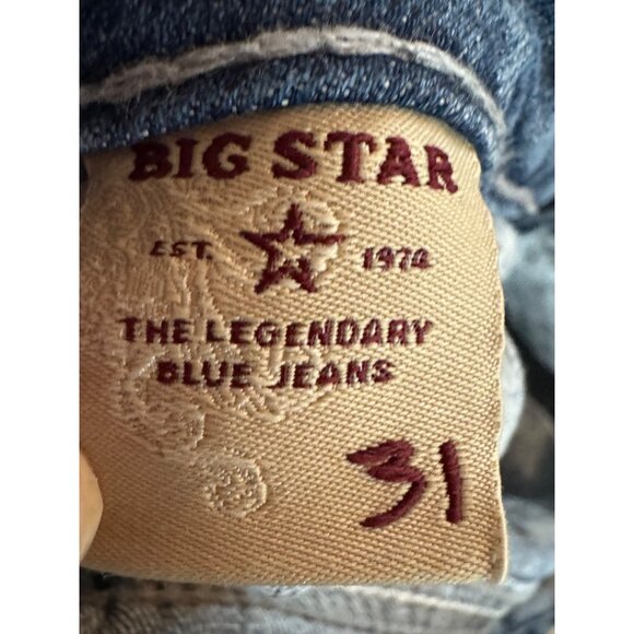 Big Star Womens Legendary Blue Jeans Size 31 Mid Rise Straight Leg Denim - Picture 5 of 7